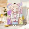 Anime Character MMashiroS ShiinaS Throw Soft Warm Throw Blanket for Bedroom Living Room Bed Travel Camping Picnic Gift
