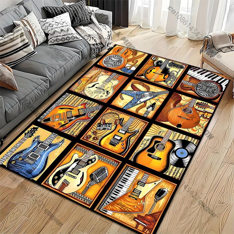 Musical Instruments and Artistic Expression Carpet Yoga Living Room Room Decor Children's Crawling Mat Doormat Area Rug