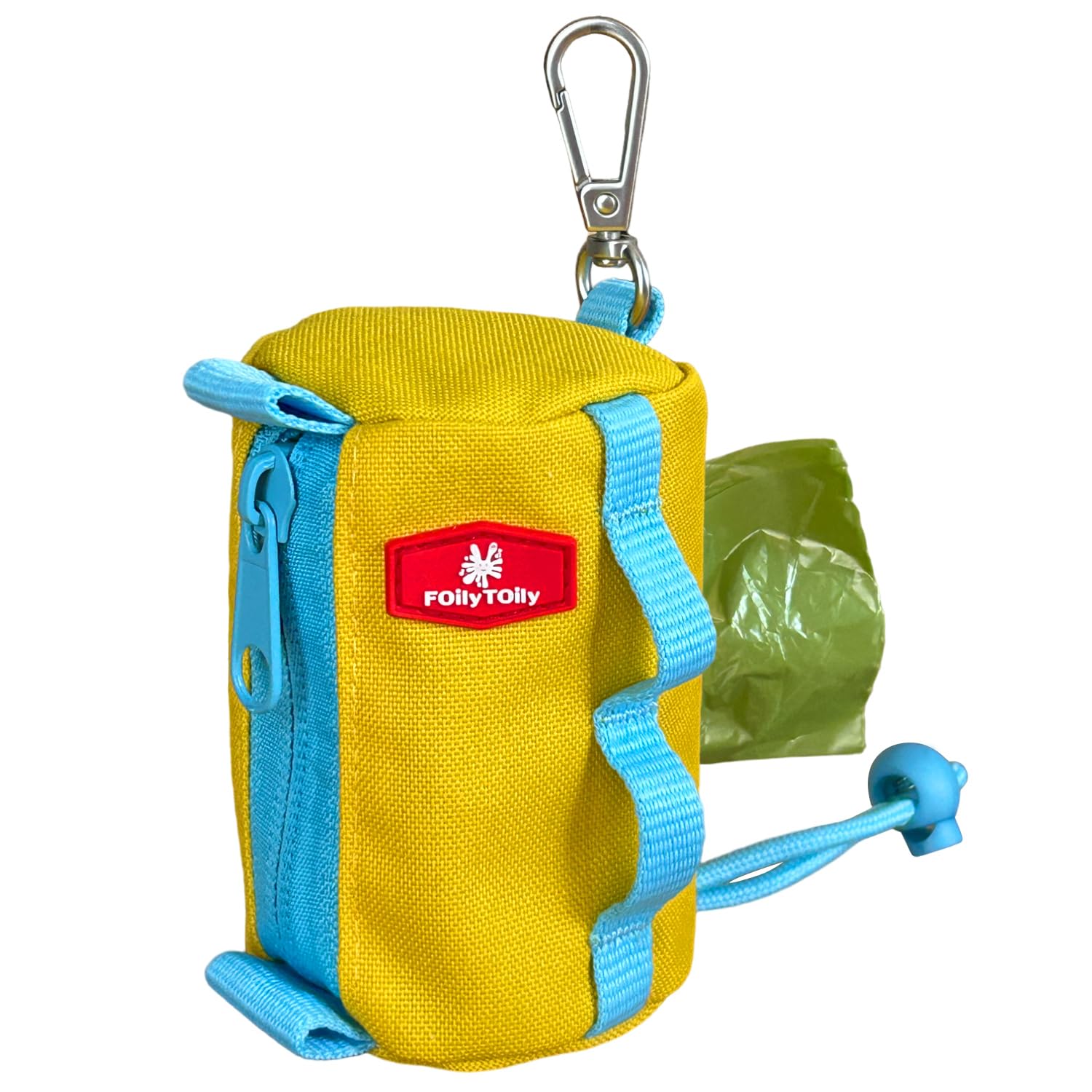 

FOily TOily Сумка для лакомств для собак для пакетов для фекалий для утилизации фекалий Туалет Контейнер для сбора собачьих фекалий Сумка с карабином 1 рулон пакетов для фекалий Прогулки, Сумки,