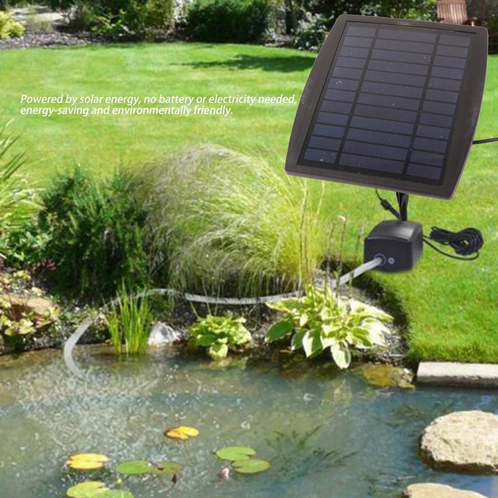 Solar Powered Oxygenator Aerator Air Pump Oxygen for Outdoor Pool Pond Fish Tank