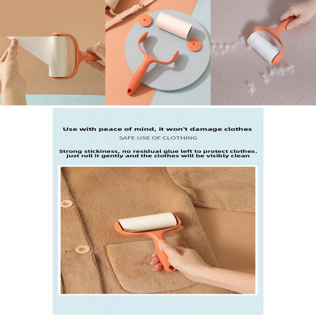 Modern Minimalist Lint Roller With Removable Sticky Sheets For Clothes Cleaning