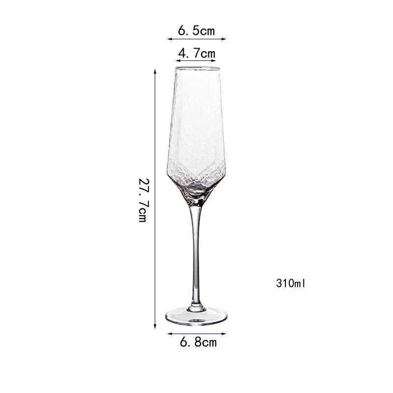 Diamond Red Wine Glass Cup High-grade Ins Style Crystal Glass Cups Colored Wine Glasses for Drinks Wineglass Champagne Flute Bar