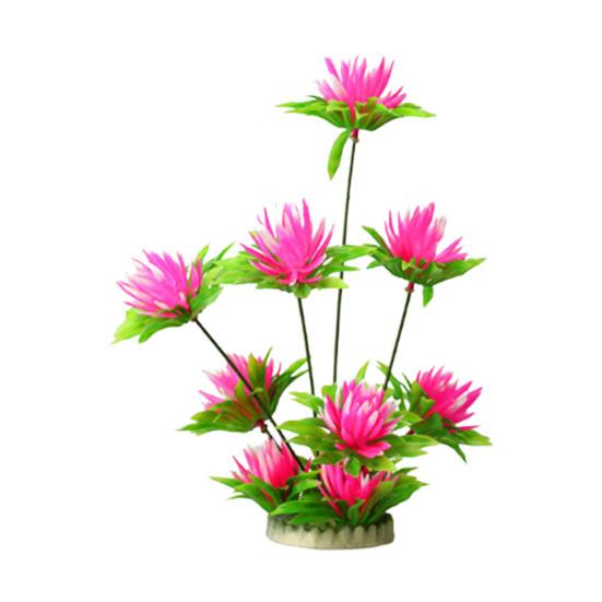 Artificial Lotus Plants Colorful Fish Tank Terrace No Fading No Pollution Realistic Easy To Clean Fish Tank Decoration