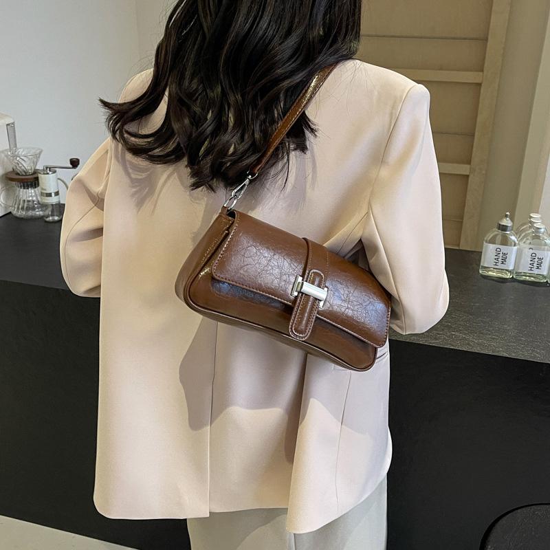 Versatile armpit package for women minimalist shoulder bag crossbody bag retro niche solid coin purse elegant casual new