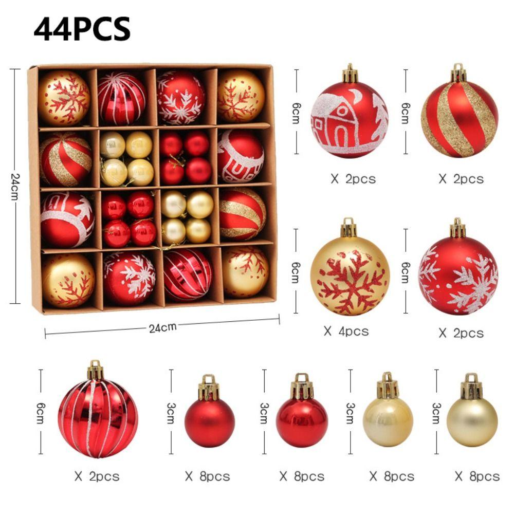New Year Christmas Tree Ornament Plastic Painted Ball Christmas Decorations New Xmas Tree Hanging