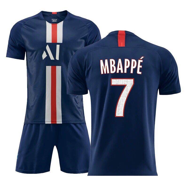 21 Paris 7# Mbappe Trikot Fußballanzug Set Stickerei Anzug Erwachsene Kinder 10#