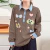 ZANZEA Women Casual Turn Down Collar Long Sleeve Plaid Print Blouse