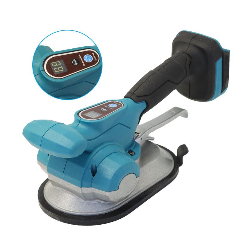 Tile Leveling & Laying Machine: Floor Vibrator Tool with Lithium Battery & Large Round Base Plate
