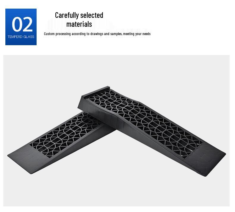 Portable Anti-Slip Rubber Ramp for Vehicle Lift & Oil Changes