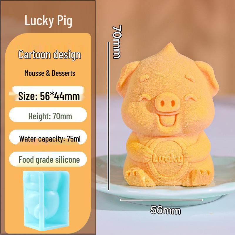In-Stock Silicone Sheep Mousse Mold - 3D Cartoon, Food-Grade, Cute & Creative Design