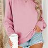 Neck 17 Colors Pullover Crew Sweatshirt Casual Long Sleeve Sweatshirt For Fall Winter Womens Clothing