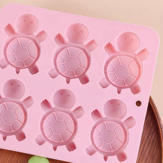 Mini Moule en Silicone Tortue 36 Cavités Bac à Glaçons Moule pour Fabrication de Savon Moule de Cuisson Flexible pour Chocolat Gelée