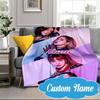 Custom Name Kpop Group Fashion Blanket bed sofa Blanket Flannel Blanket for Camping, Hiking, Picnic Essentials,gift for Fan family