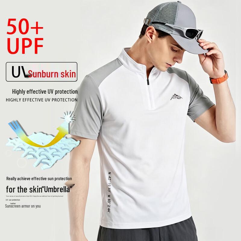 JEEP Men s Zipper Polo Shirt L