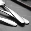 Square Head Spoons Stainless Steel Flat Square Soup Spoons Mirror Finish Dishwasher Safe Tablespoons for Kitchen Home