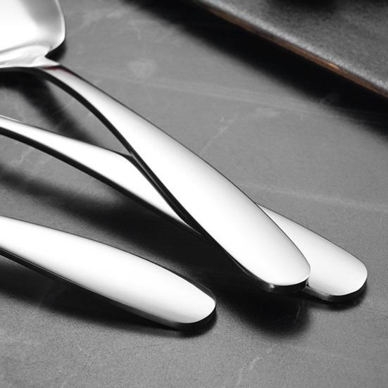 Square Head Spoons Stainless Steel Flat Square Soup Spoons Mirror Finish Dishwasher Safe Tablespoons for Kitchen Home