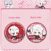 1PC Love and Deepspace Sylus Rafayel Zayne Xavier Anime Flowing Sand Badge Double Sided Pattern Brooch Cospaly Cartoon Gift 55MM