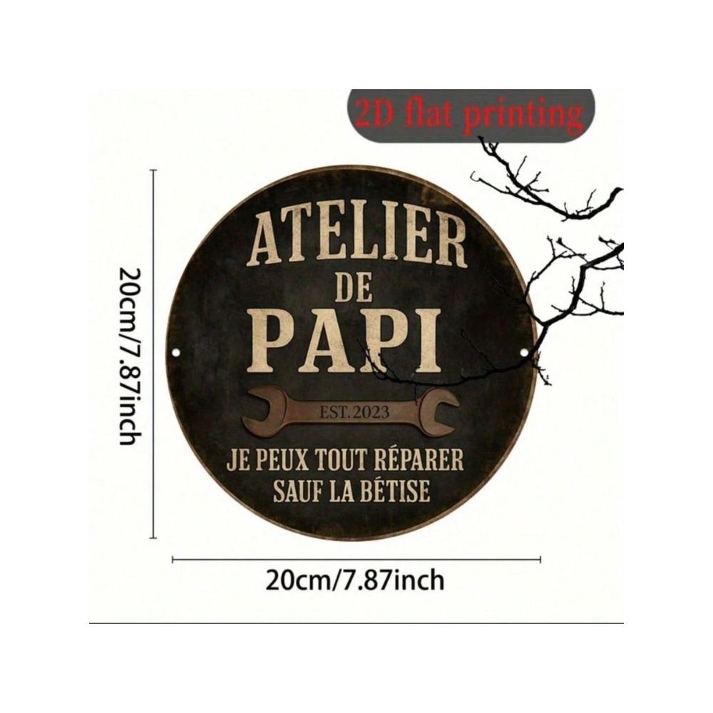 Vintage PAPI Sign Metal Wall Art Garage Decor