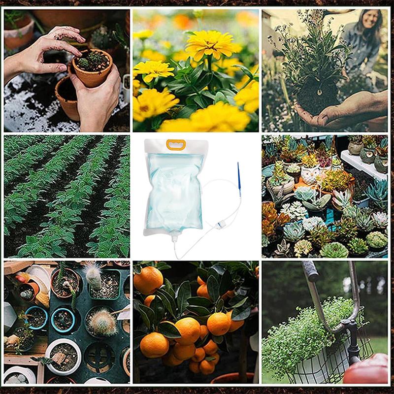 Drip Irrigation Bag 5L for Indoor Flowers and Potted Plant Watering Automatic Self Watering Device for Garden and Office Use