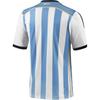 Adidas Striped Print Badge Pattern V-Neck Straight Cut Short Sleeve Football Shirt Argentina 2014 World Cup Home Fan Version Men Tops Sky-Blue G74569