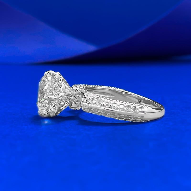 Jewelry Pure 2.5 Carat Court Diamond Ring For Women'S Wedding Simulation Diamond Ring For Gifts