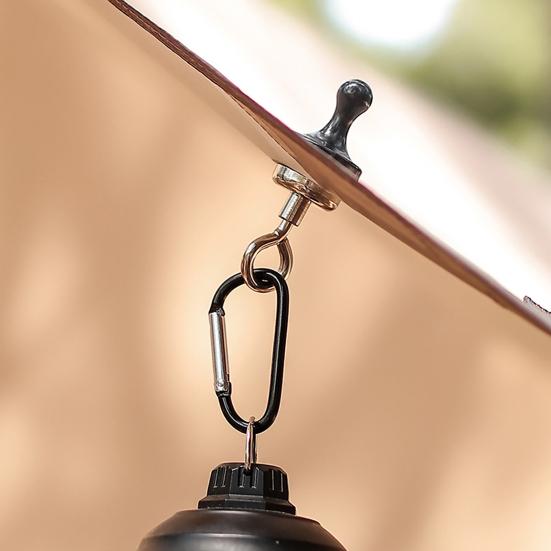Camping Magnetic Hook Heavy Duty Aluminum Alloy Detachable Outdoor Canopy Camping Tent Canopy Lantern Light Kettle Hanging D-ring Buckle Hanger
