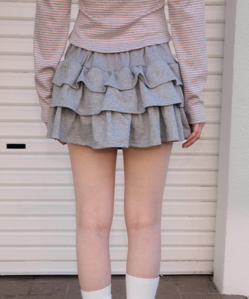 Rose Franz Rose Cancan Mini Skirt [Gray]