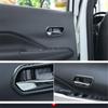 For Nissan Kicks 2018-2024 Carbon Fiber Inner Door Handle Lock Frame Trim 4x