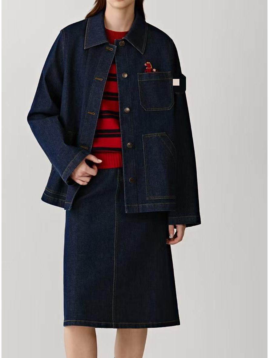 

Женская осенне-зимняя джинсовая куртка со съемной флисовой подкладкой M