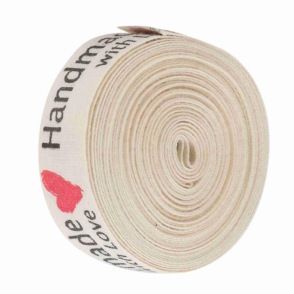 1pcs Fonts Printed Cotton Ribbon Tape 1.5cm Width Fabric Craft Ribbon DIY Sewing Ribbon  Packaging