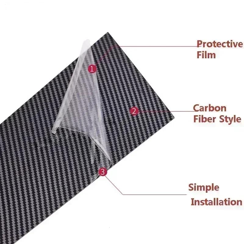 4Pcs Car Pillar Posts Stickers For Porsche Cayenne 9PA Chassis E1 2003-2008 2009 2010 Auto Carbon Fiber Black Door Window Trims
