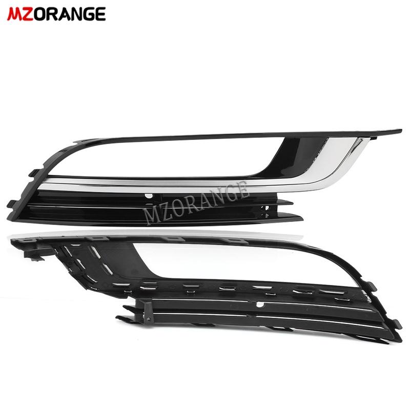 For VW Passat CC 2012 2013 2014 2015 2016 2017 Fog Light Grille Cover Auto Front Bumper Chrome Foglights Headlights Accessories