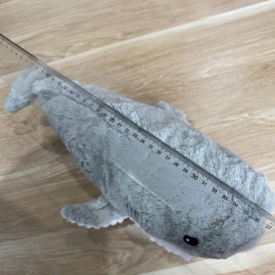 Plush Shark Dog Chew Toy Squeaky Stuffed Sea Animal Boredom Reduction Dog Teething Interactive Animal Plushie Toy Pet Supplies