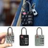 TSA 3 Digit Combination Lock Zinc Alloy Anti-theft Backpack Padlock Security Tool Fish Scale Pattern Customs Password Lock