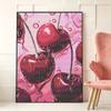Creative Diamond Painting Kit for Adults DIY Cherry Rhinestone Picture Canvas for Leisure Craft Wall Art and Gift Making Fun Set