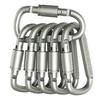 6Pcs Locking Carabiners D Ring Key Clip Spring Snap Hook Latch Hooks