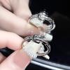 Cold Wind Ring Female Niche Design Couple Ring Simple Geometric Folds Irregular Personality Texture Index Finger Ring