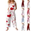 Women's Casual Sleeveless Valentine's Day Printed Jumpsuit