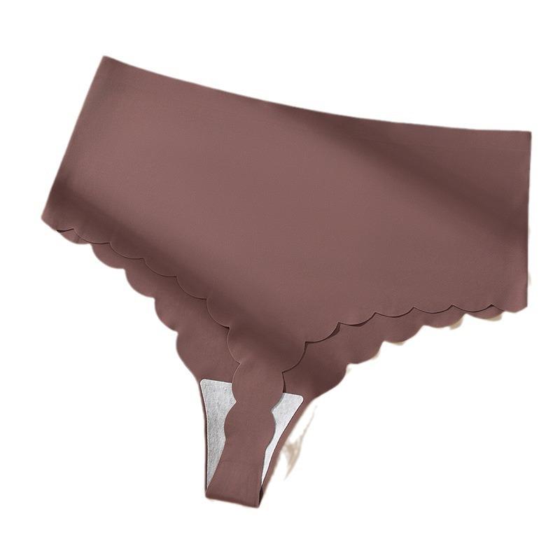 High Waist Eisseide Nahtlose Sexy Slips Übergröße Yoga Atmungsaktive Damen Tanga Slips