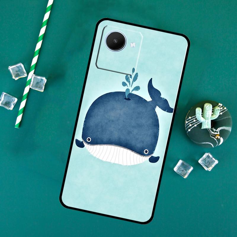 Dream Whale Cartoon For Realme 15 Pro 10 11 12 13 14 Pro Plus GT6 GT7 C61 C67 C63 C71 C55 C51 C65 C53 C75 Case