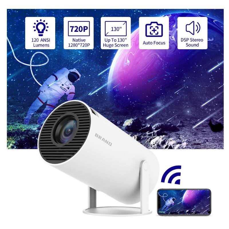2025 New Hy300 Portable Ultra High Definition Intelligent Projector Android System 5G Home Projector