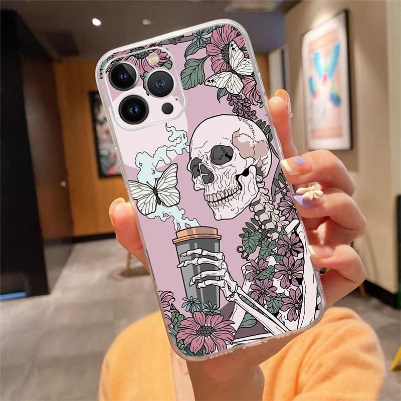 Skeleton Phone Case For iPhone 17 Pro Max Air 17 16 15 14 13 Pro Max 15 16 Pro 15Plus