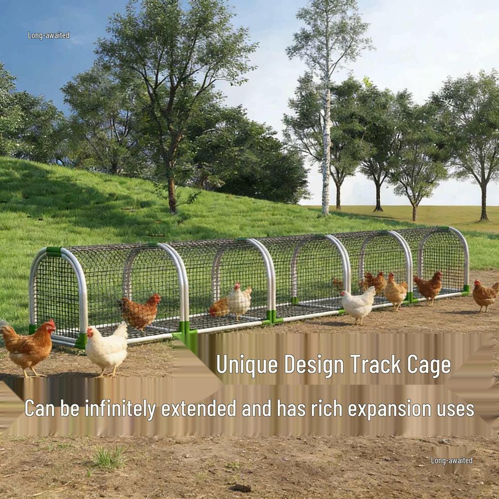 Rainproof Outdoor Free-Range Chicken Run and Coop Tunnel