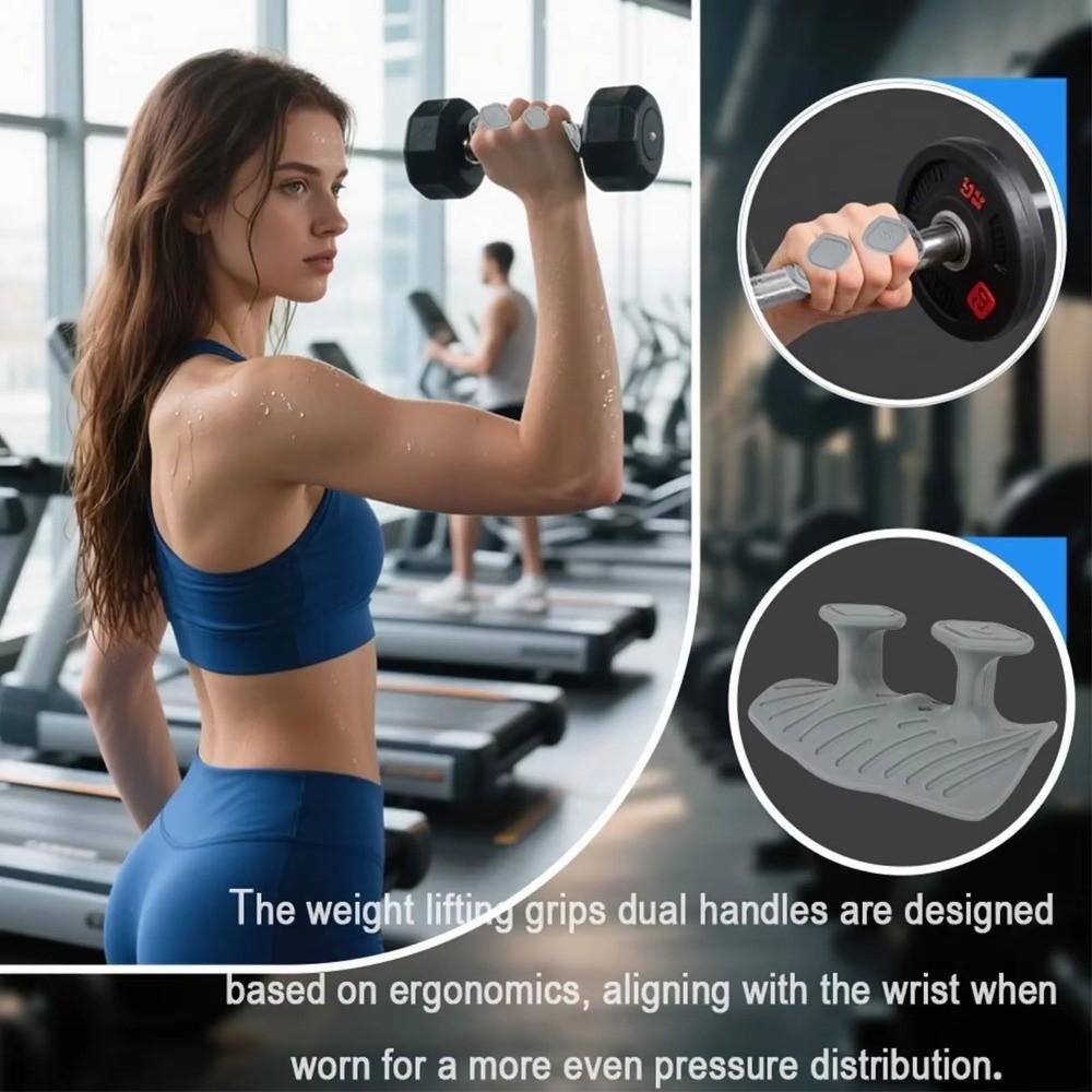 1 Pair Anti-Slip Weightlifting Hand Grips Double-Sided Pull-Up Grips Weight Lifting