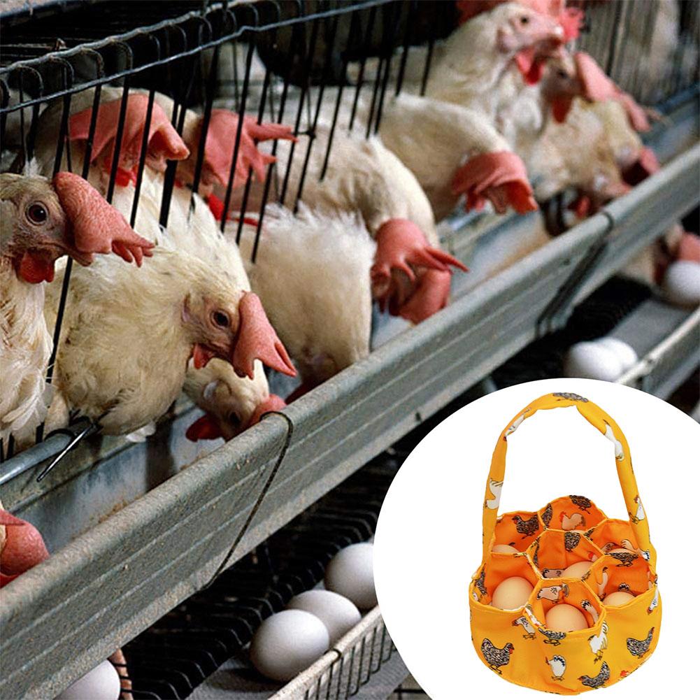 Egg Gathering Basket Chicken Egg Collection Supplies Reusable Canvas Garden Baskets for Fresh Eggs Collecting Egg Storage Bag
