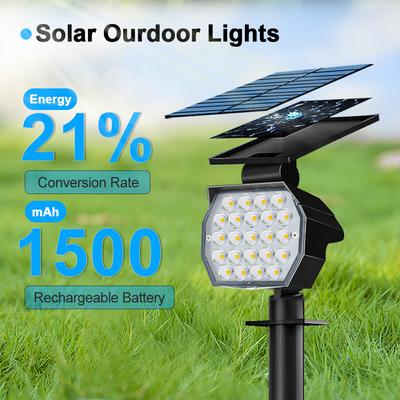 23LED Solar Landscape Spotlights Lights Outdoor 2-in-1 Garden Outdoor Solar Powered Wall Light 3 Mode Front Door Backyard