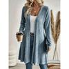 Women S Long Knit Cardigan Coat Solid Color Casual Sweater