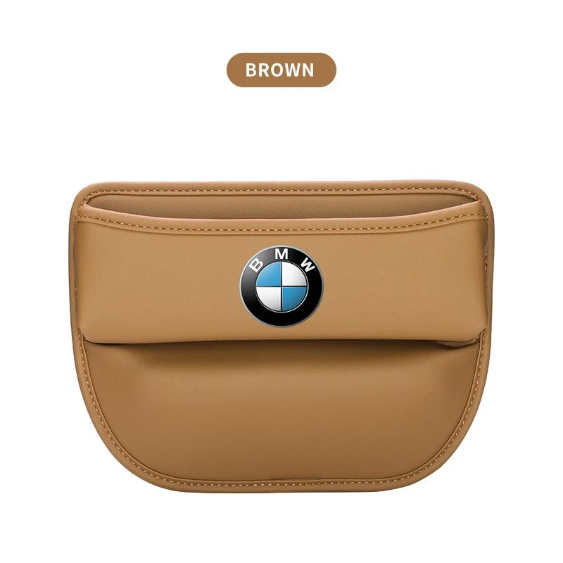MGLWE1 Leather Car Seat Side Storage Pocket Suede Gap Filler Organizer Box for BMW E46 E85 E60 F10 E39 F30 E36 F20 E87 E90 E70 X3 X5