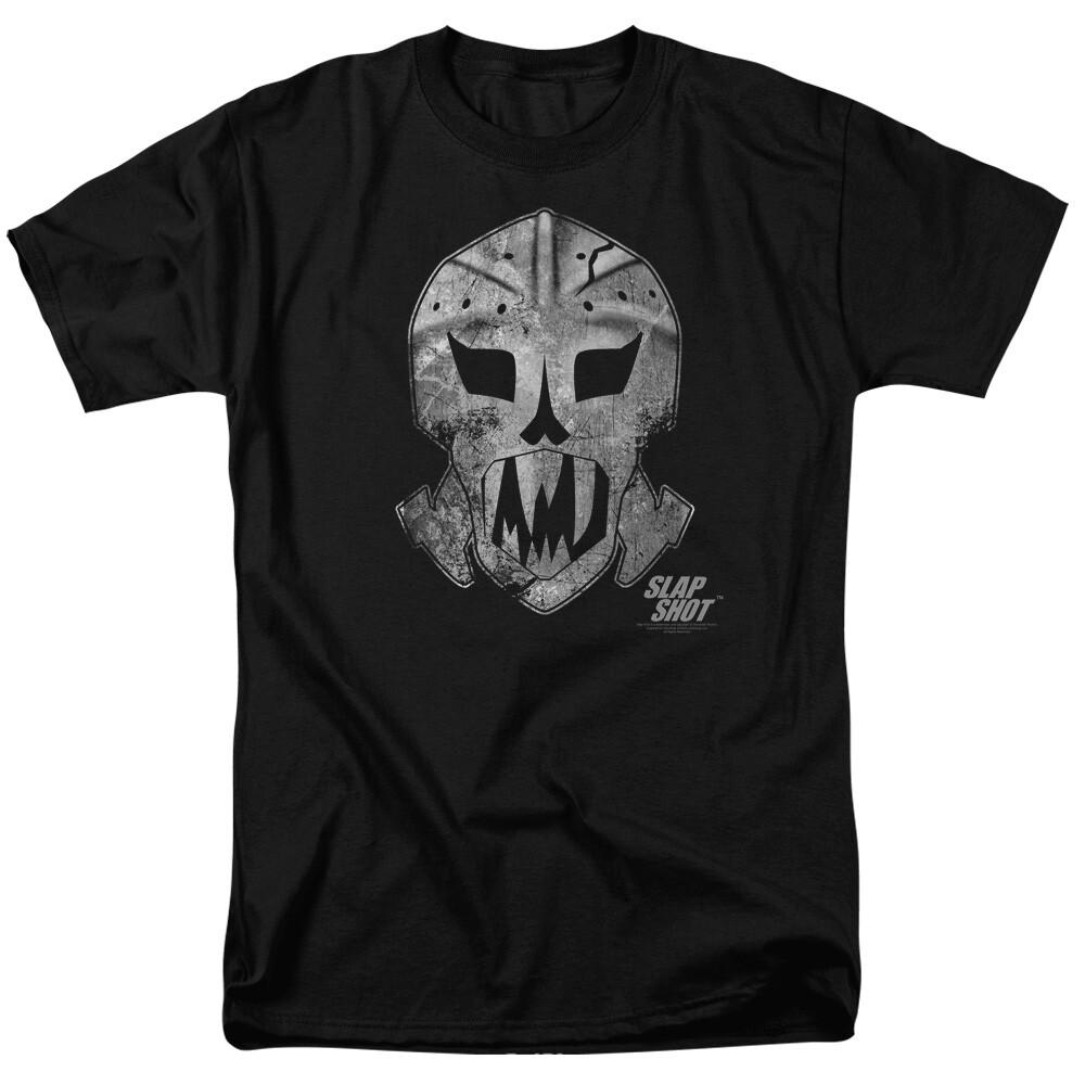 

26 Slap Shot Goalie Mask T Shirt Mens Licensed Movie Tee Reggie Joe Black Unisex T-Shirt XXL