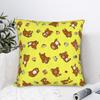 Kawaii Rilakkumas Square Pillow Case Cartoon Cushion Covers Awesome Zippered Decor Pillowcover for Bed 18x18